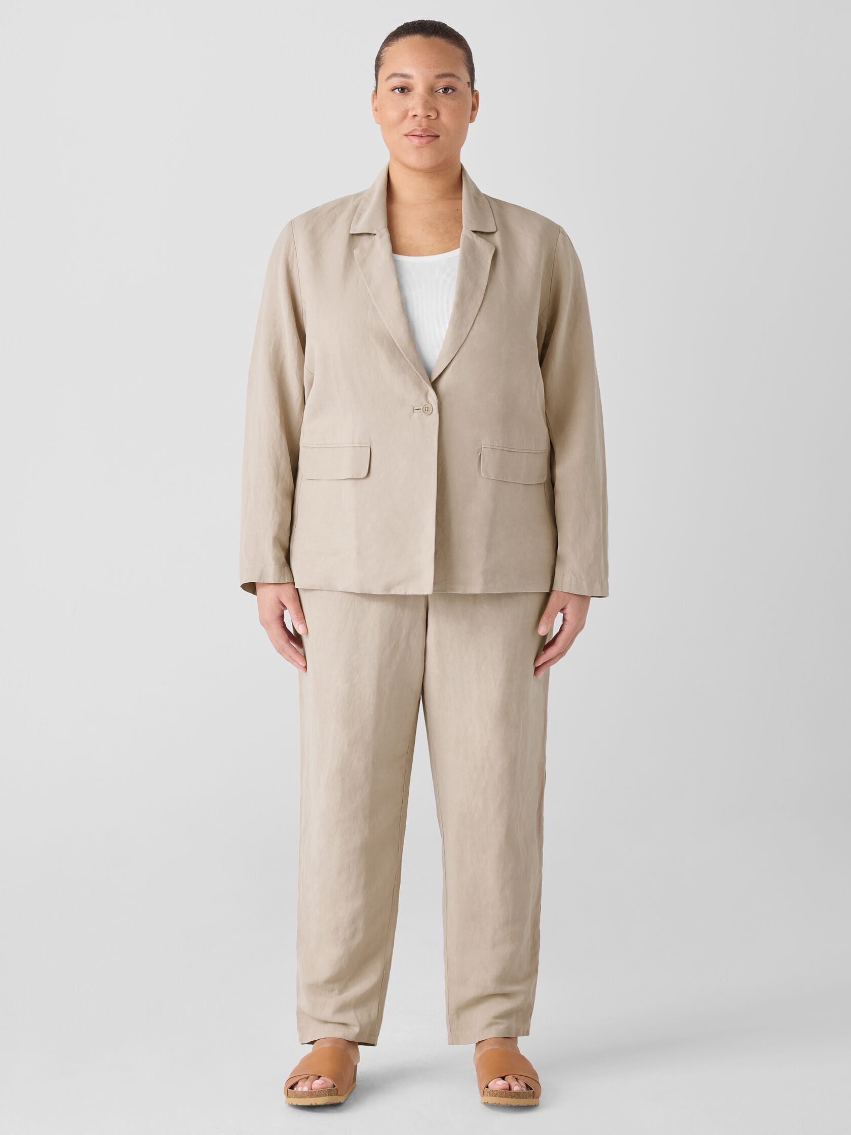 Linen Silk Twill Blazer