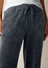 Cozy Velour Knit Wide-Leg Pant