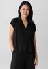 Fine Jersey Split Neck Top