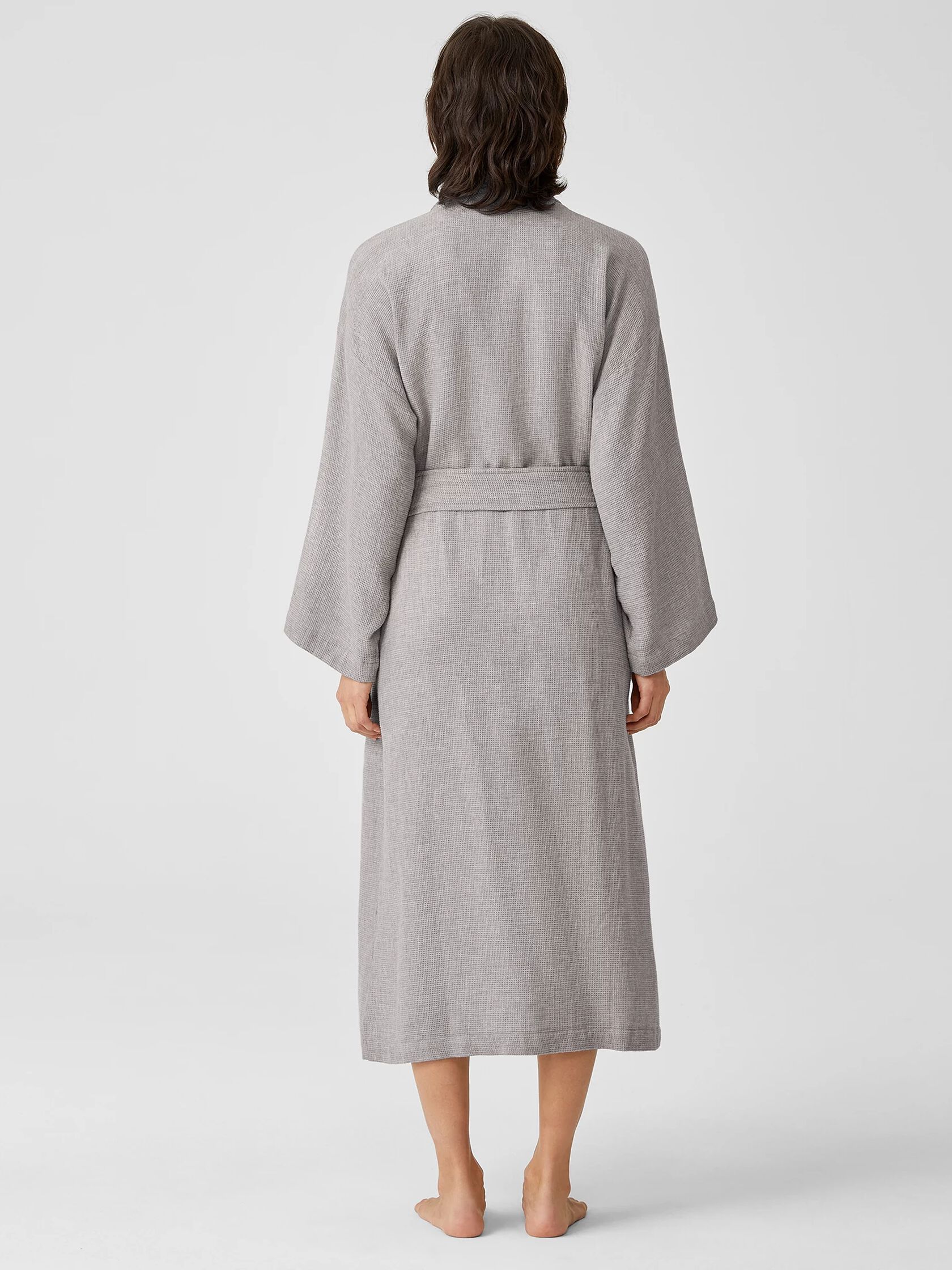 Organic Cotton Waffle Spa Robe | EILEEN FISHER