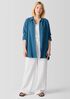 Organic Cotton Lofty Gauze Classic Collar Long Shirt