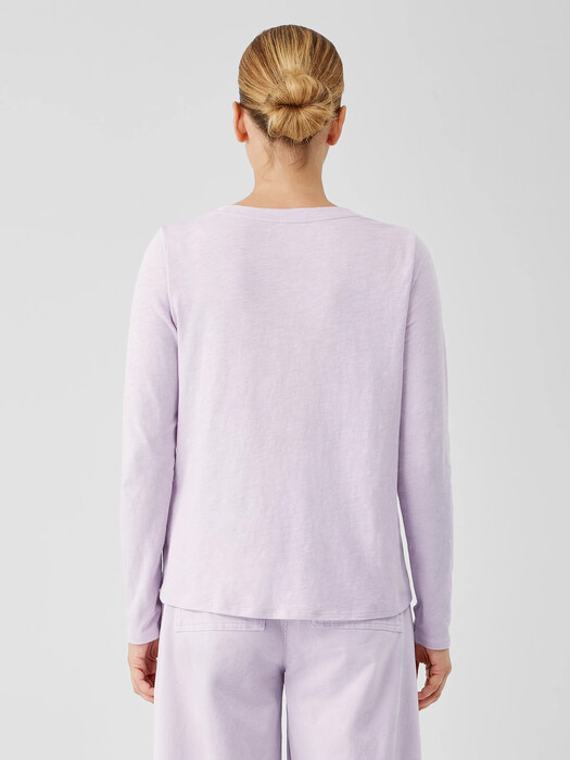 Organic Cotton Slub Crew Neck Top