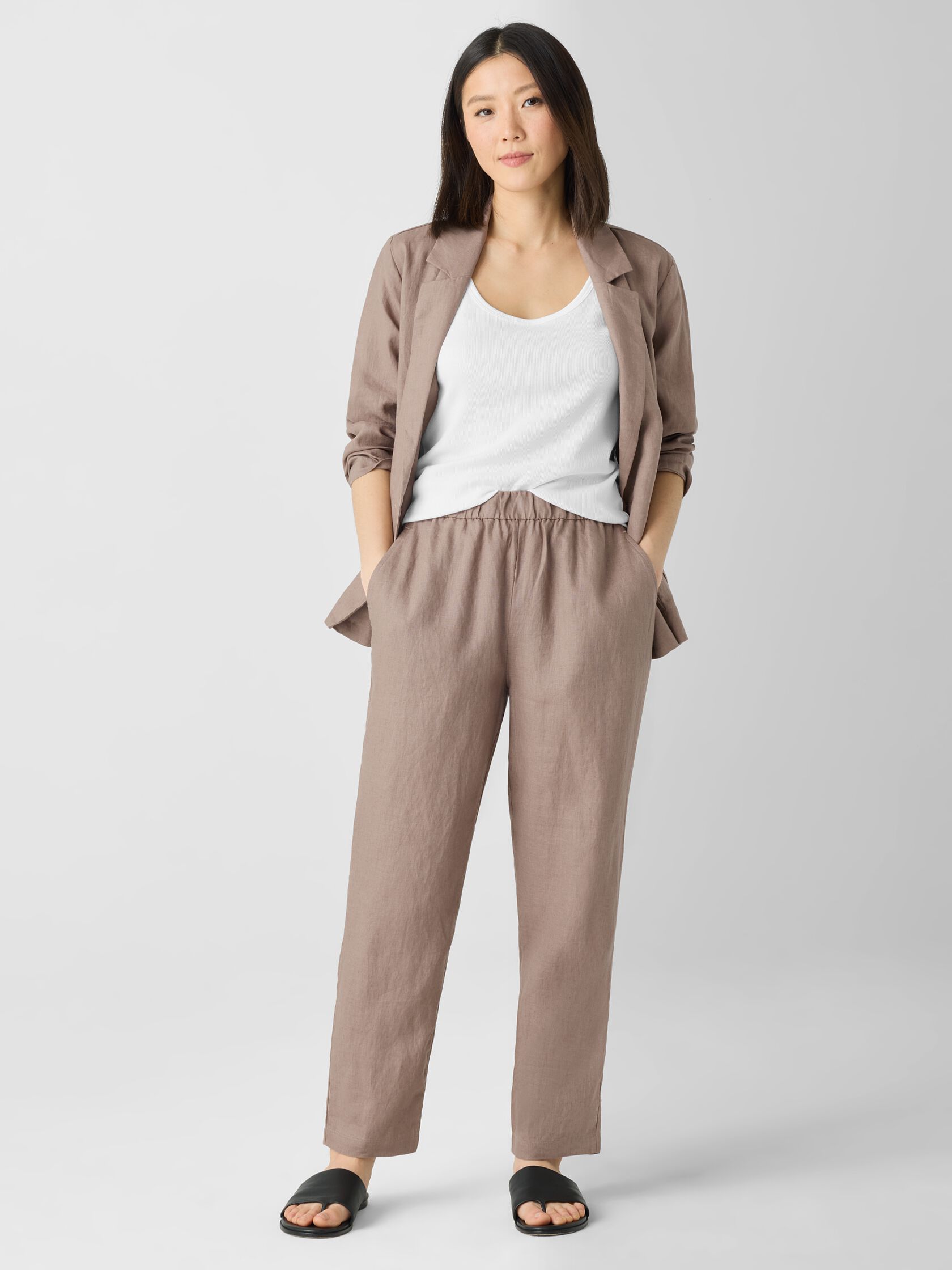 Organic Linen Tapered Pant