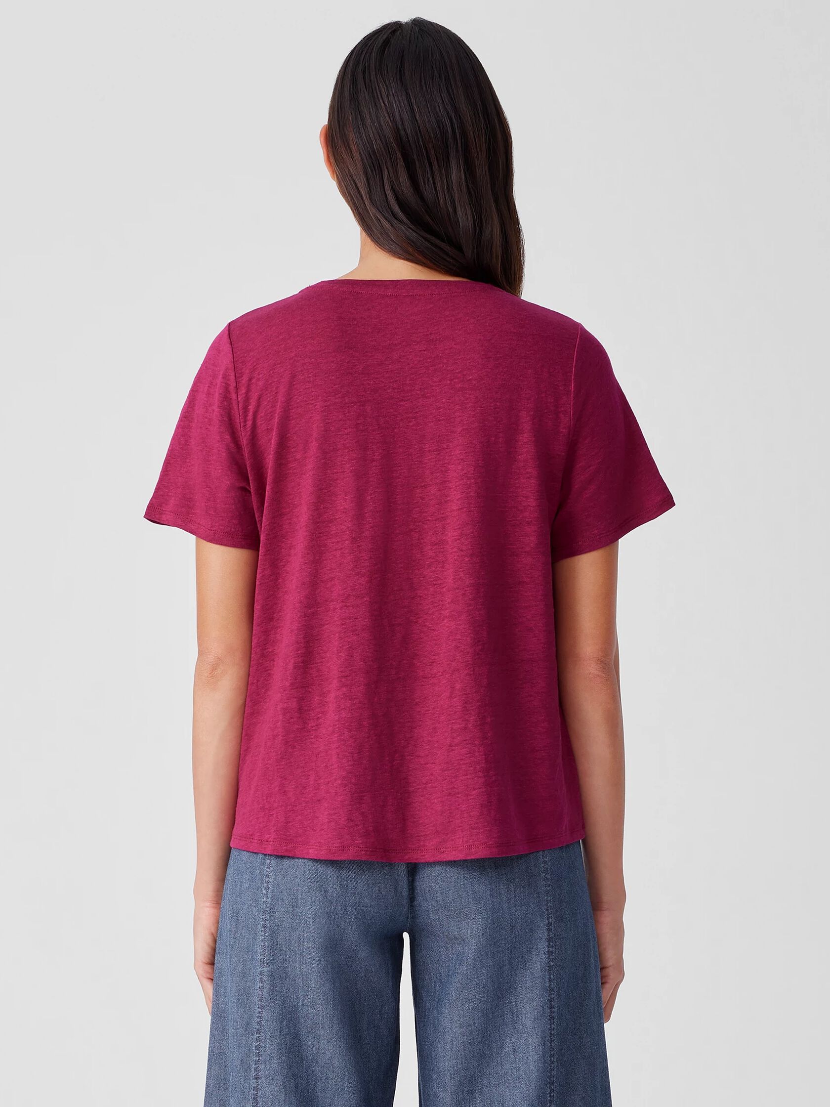 Organic Linen Jersey Crew Neck Tee
