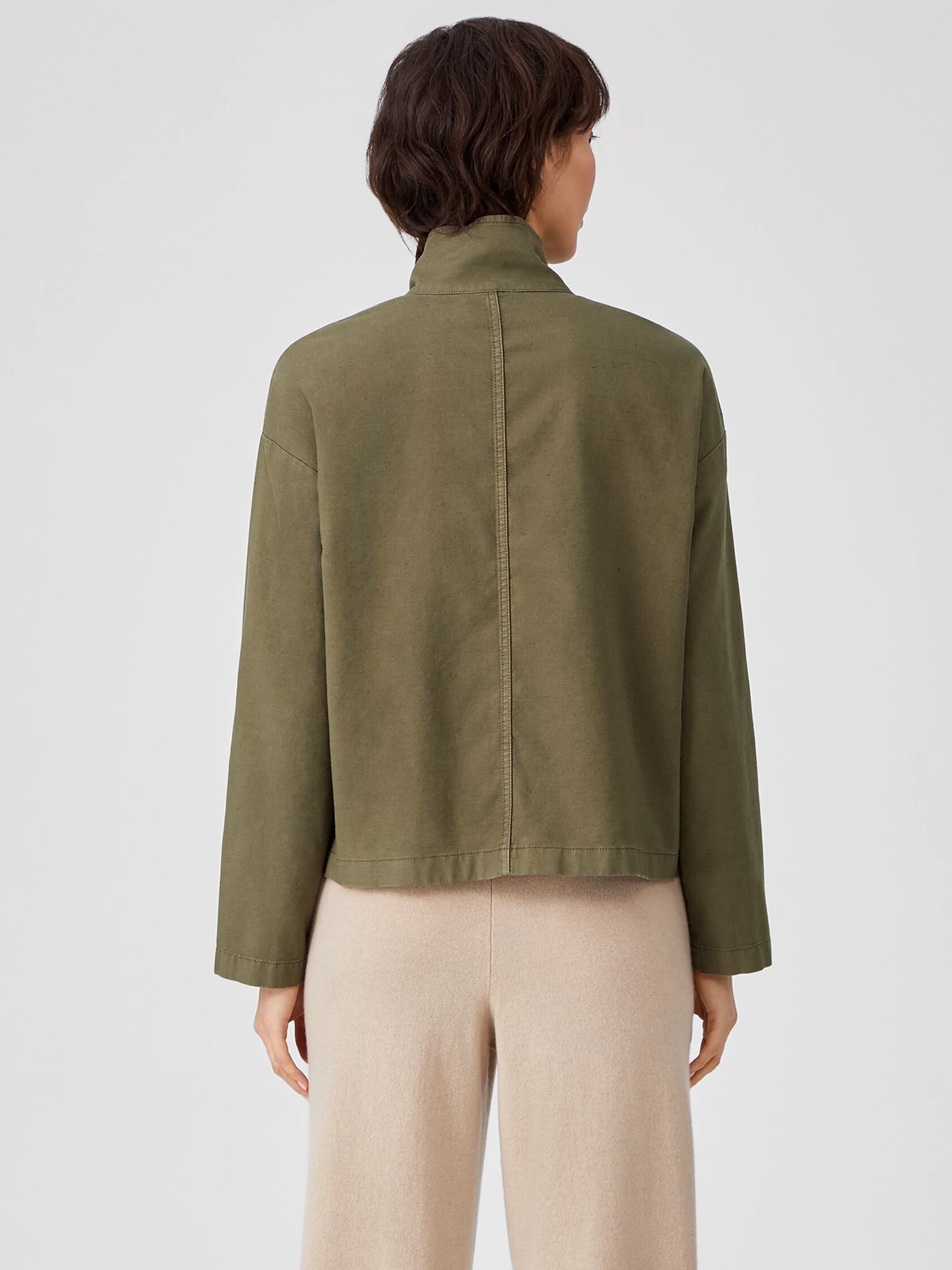 Organic Cotton Hemp Stand Collar Jacket