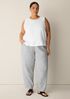 Puckered Organic Linen Stripe Lantern Pant