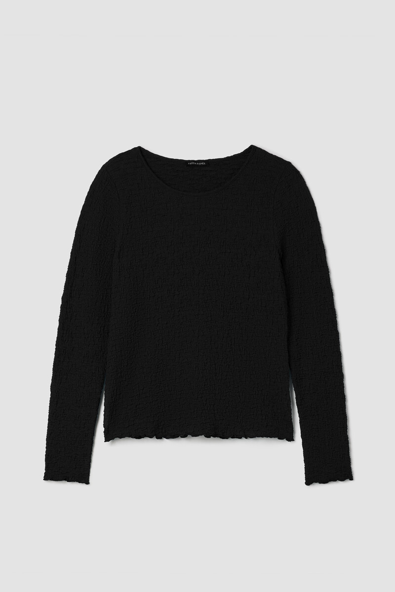 Bubble Jacquard Round Neck Top Bubble Jacquard Round Neck Top