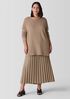 Woven Wool Silk A-Line Skirt