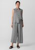 Puckered Organic Linen Wide-Leg Pant