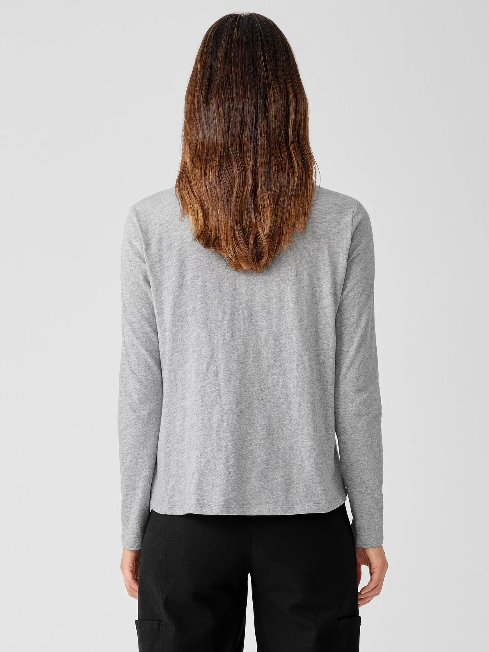 Slubby Organic Cotton Jersey Melange Top