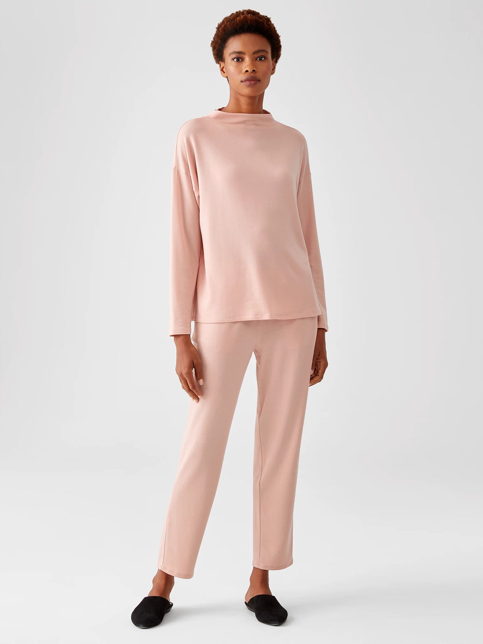 Stretch Terry Slouchy Cropped Pant