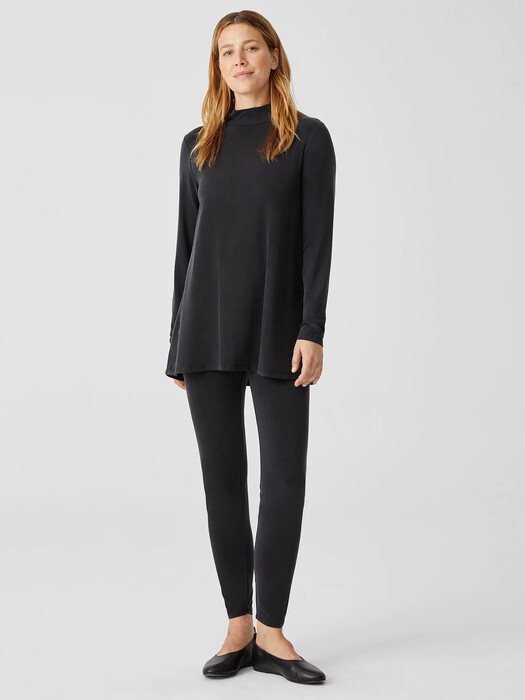 Sandwashed Cupro Knit High-Waisted Leggings