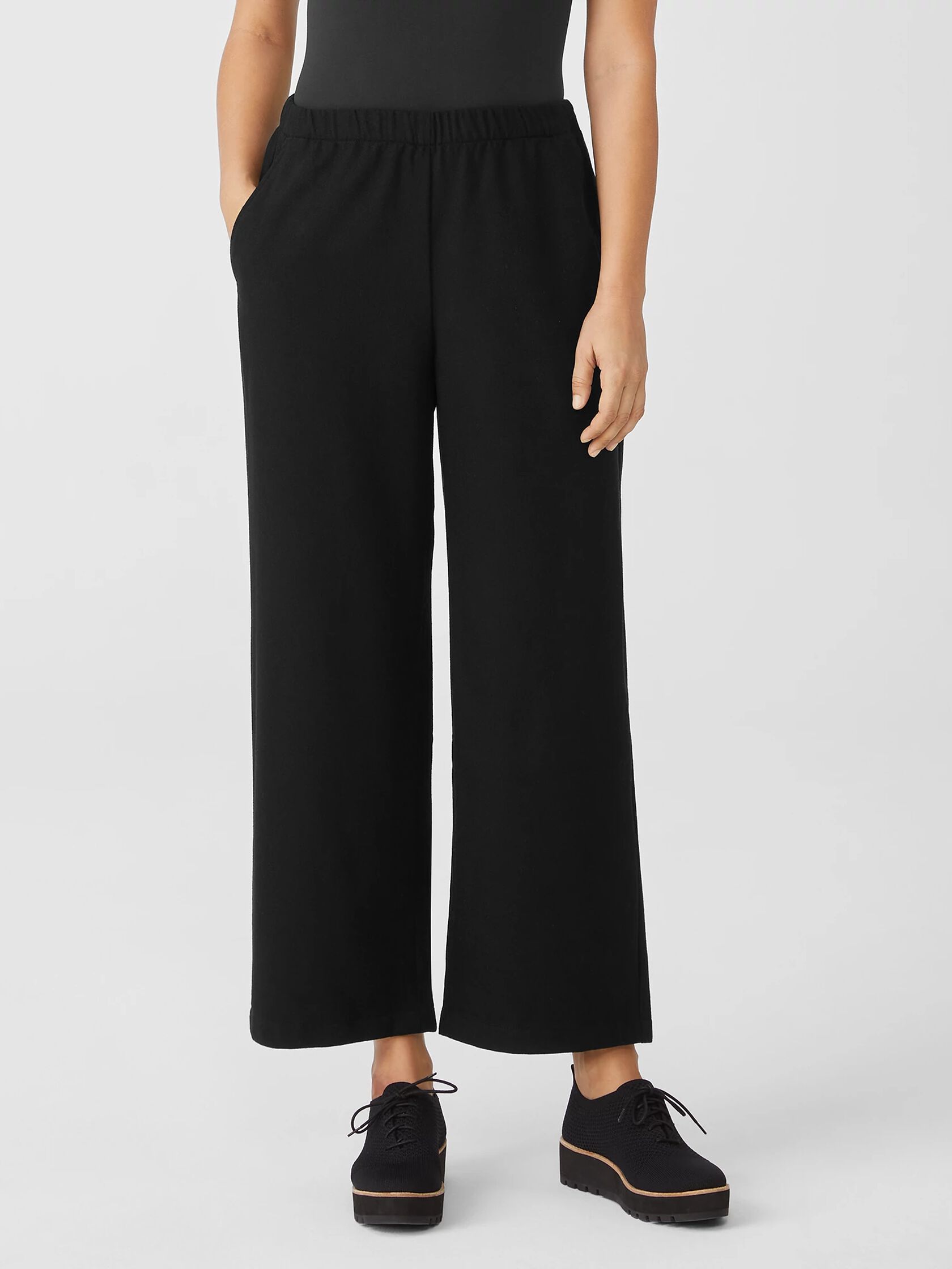 Soft Wool Flannel Straight Pant | EILEEN FISHER