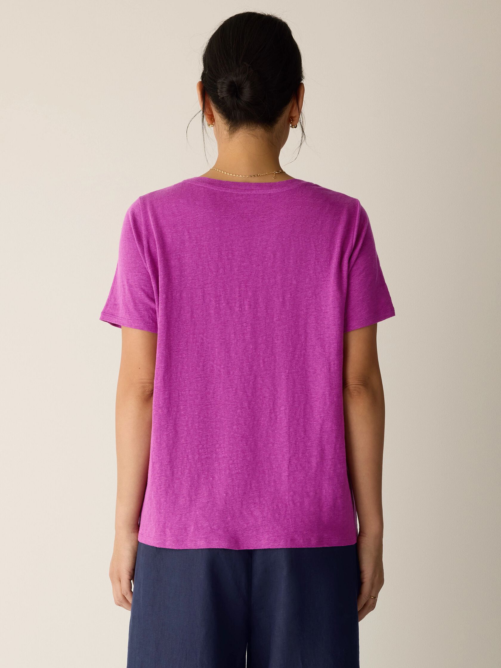 Organic Linen Jersey Crew Neck Tee