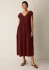 Silk Crepe de Chine V-Neck Dress