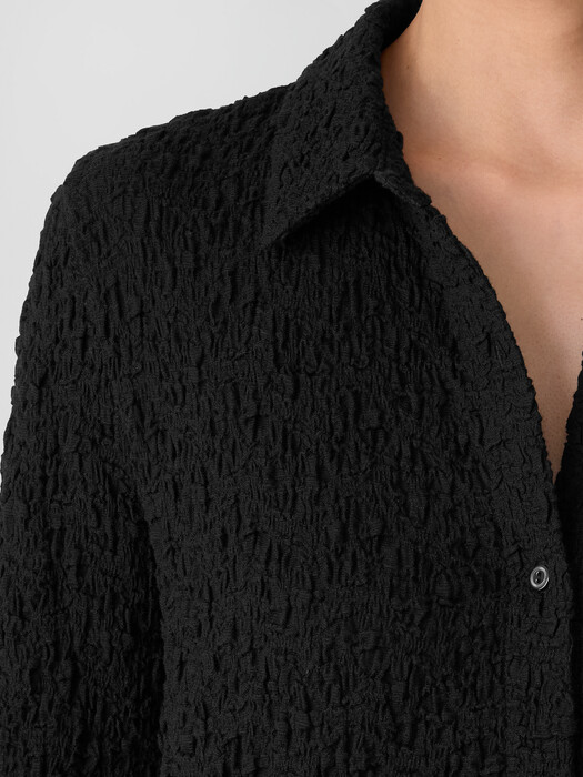 Bubble Jacquard Classic Collar Shirt