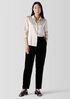 Stretch Silk Charmeuse Classic Collar Shirt