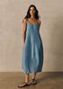 Washed Organic Linen D&eacute;lav&eacute; Lantern Dress