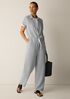 Striped Organic Cotton Gauze Jumpsuit