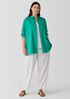 Washed Organic Cotton Poplin Classic Collar Shirt