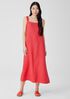 Garment-Dyed Organic Linen Square Neck Dress