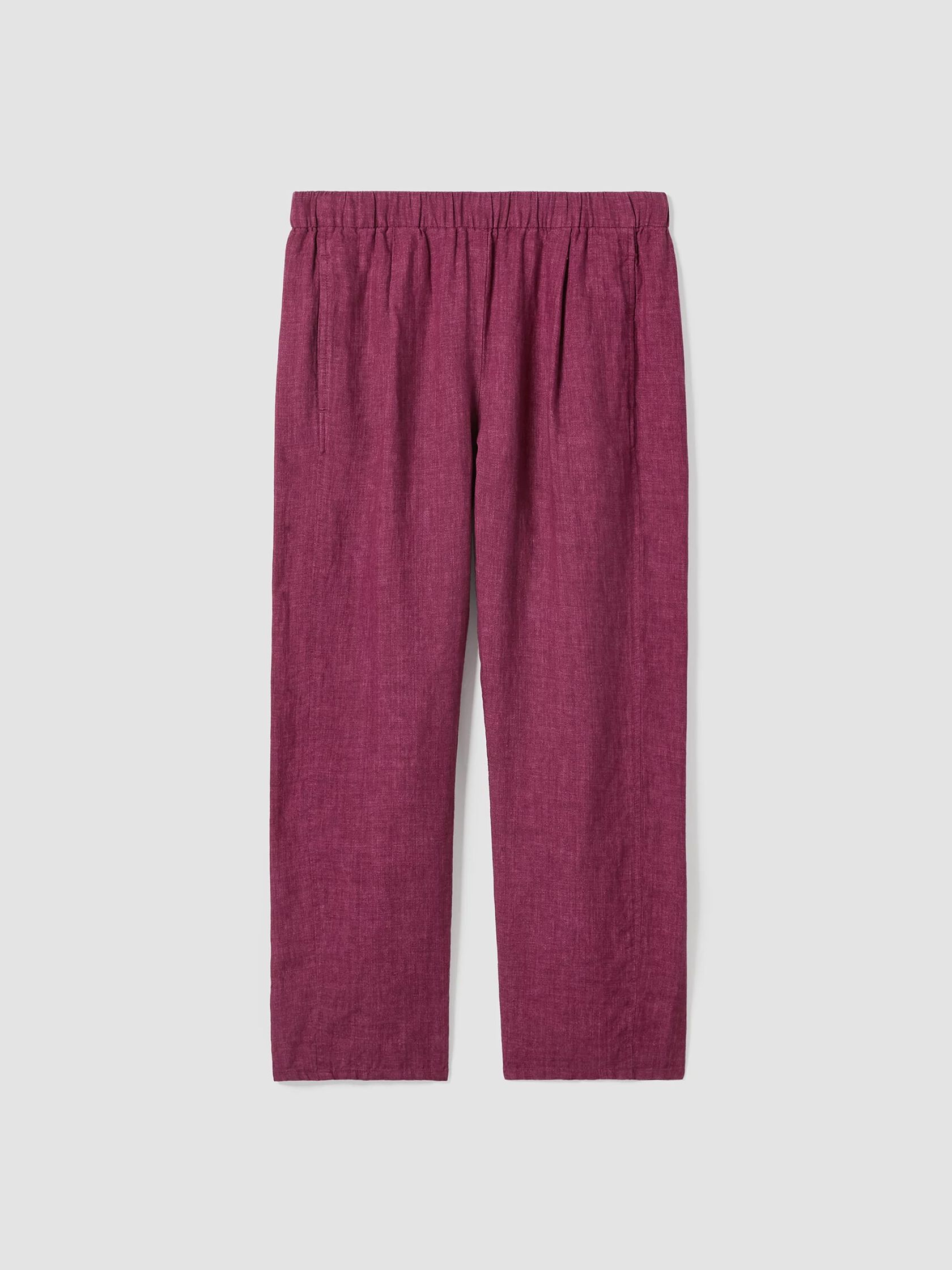 Washed Organic Linen Delave Lantern Pant