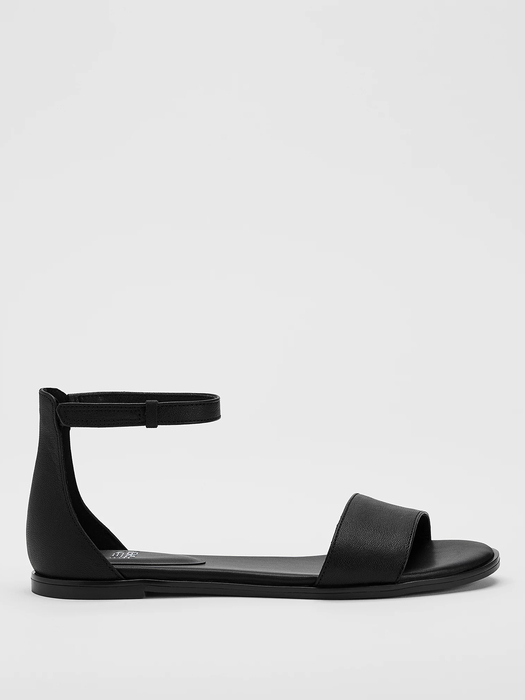 Razz Tumbled Leather Ankle-Strap Sandal