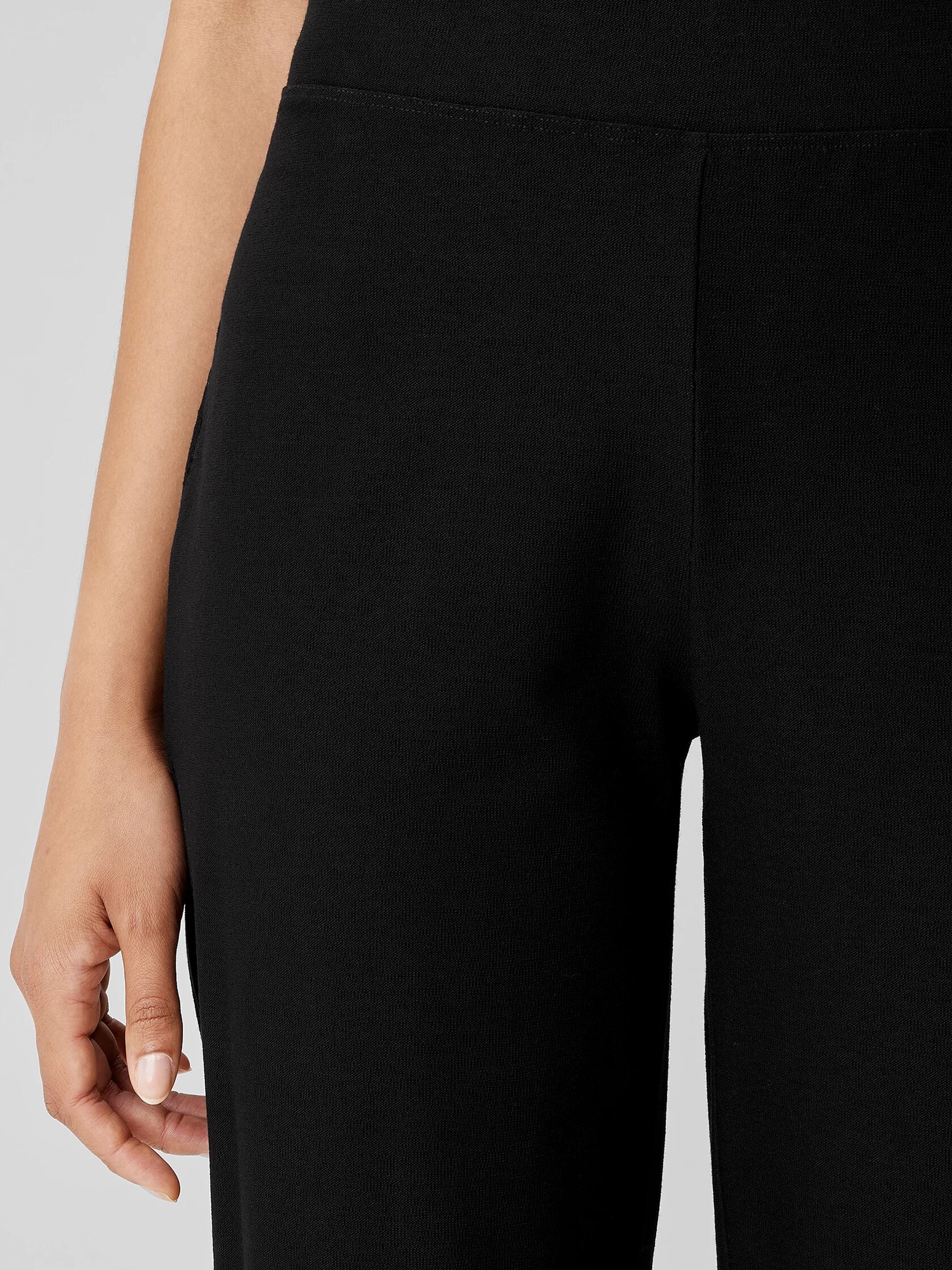 Washable Stretch Crepe Straight Pant