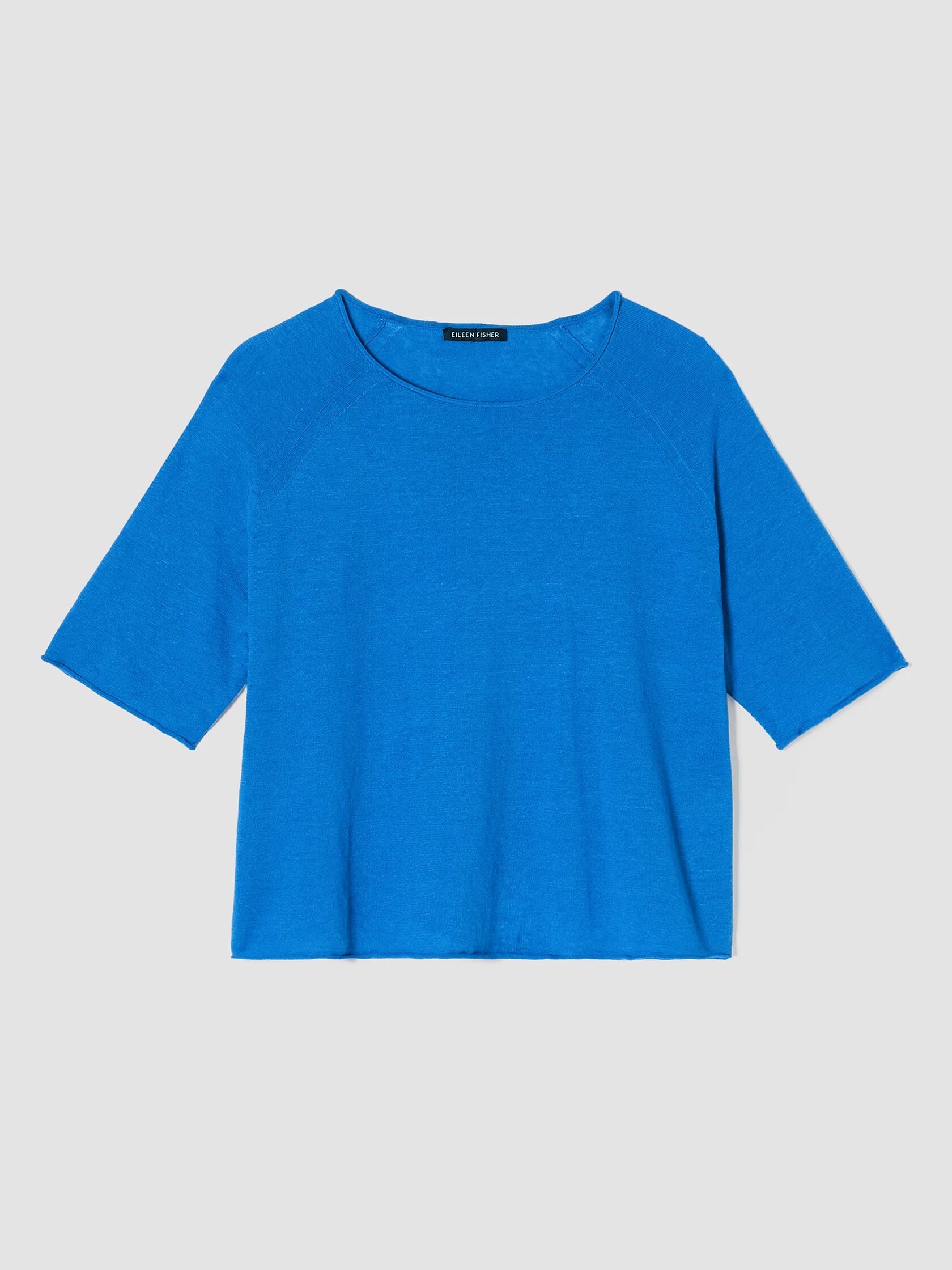 Organic Linen Cotton Jewel Neck Top