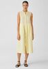 Garment-Dyed Organic Handkerchief Linen Pleated Dress