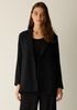 Stretch Wool Crepe Long Blazer