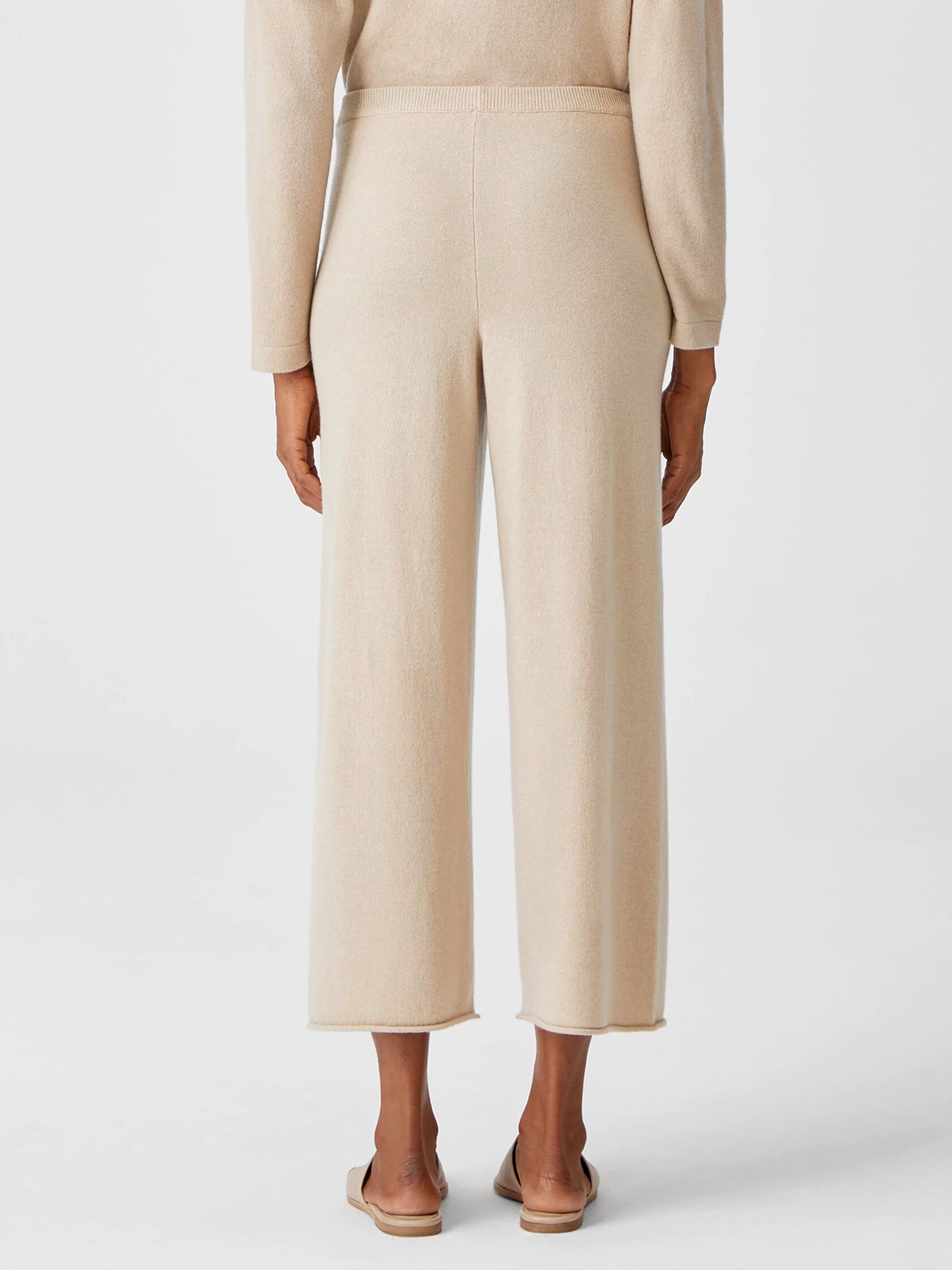 Italian Cashmere Straight Cropped Pant