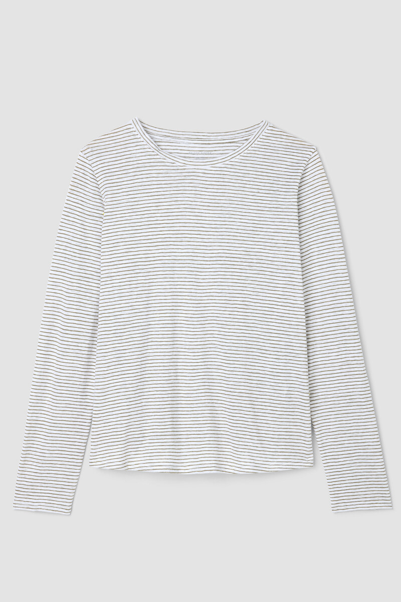 Striped Organic Linen Jersey Long-Sleeve Tee Striped Organic Linen Jersey Long-Sleeve Tee