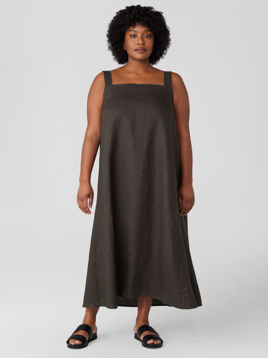 Organic Linen Square Neck Dress | EILEEN FISHER Organic Linen Square Neck Dress | EILEEN FISHER