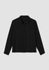 Silk Georgette Crepe Classic Collar Shirt