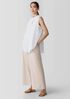 Washed Organic Cotton Poplin Band Collar Shirt