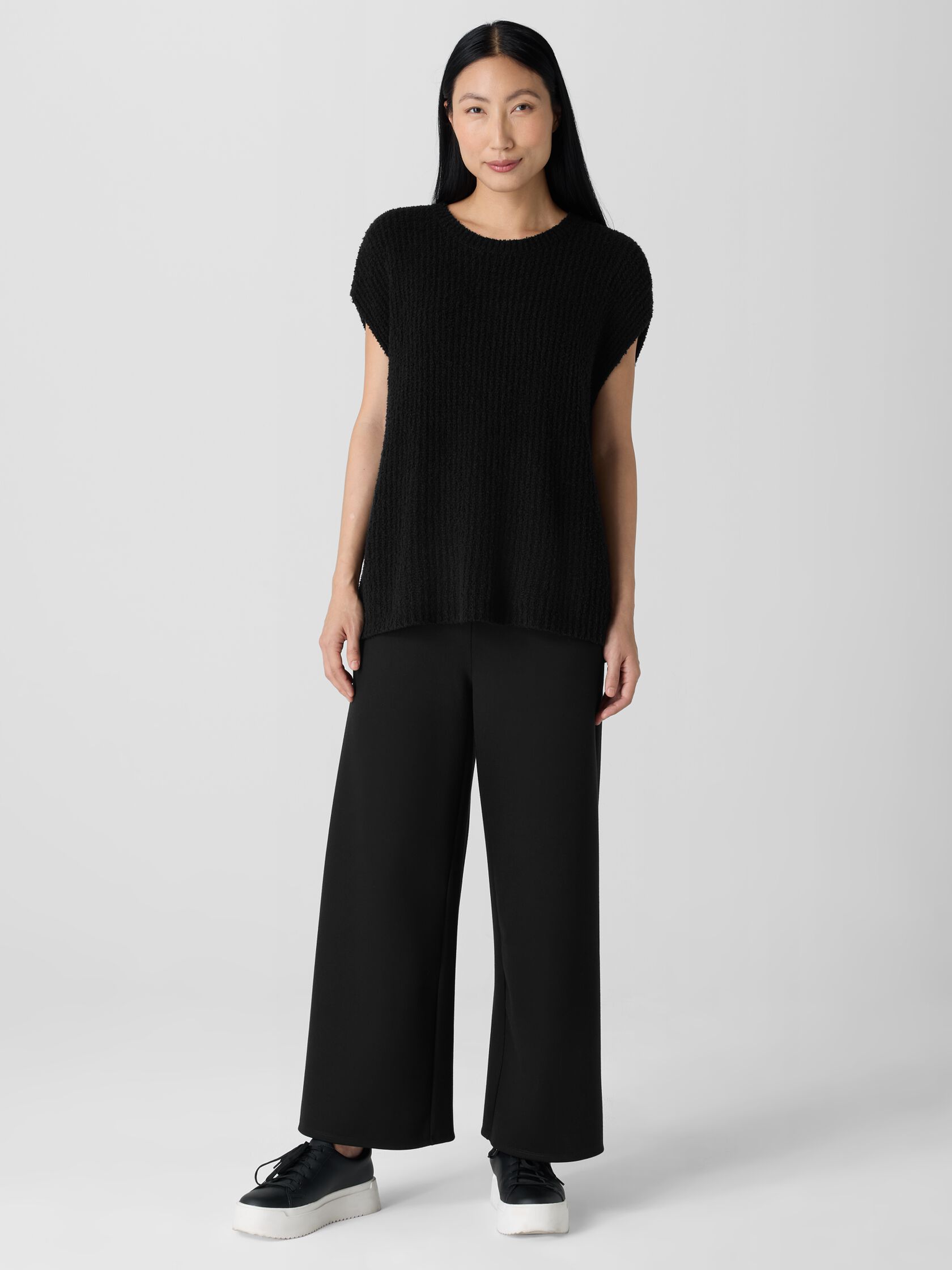 Lightweight Ponte Wide-Leg Pant