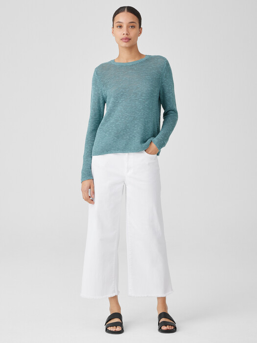 Organic Linen Cotton Crew Neck Top