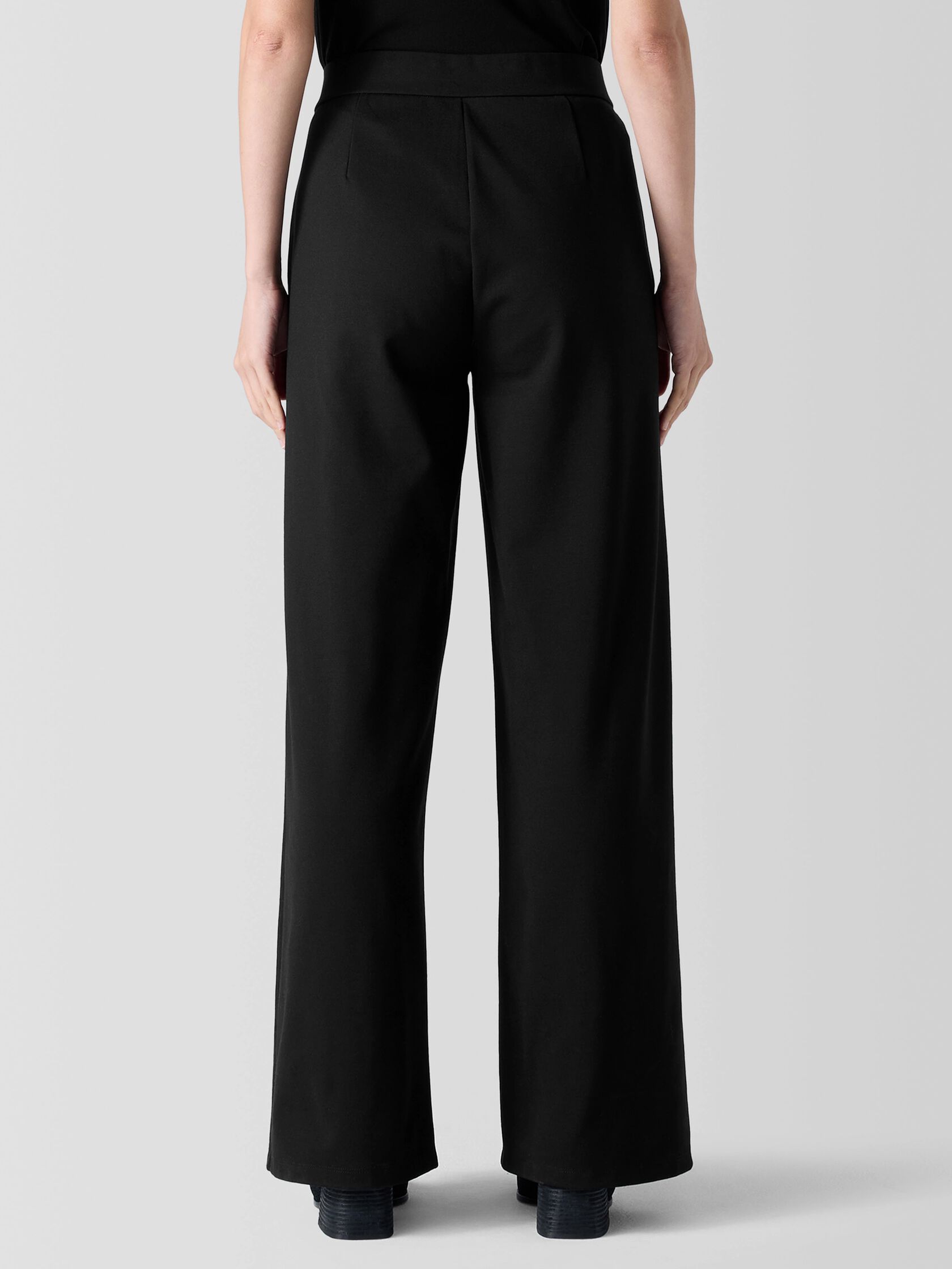 Washable Flex Ponte Pintuck Wide Pant