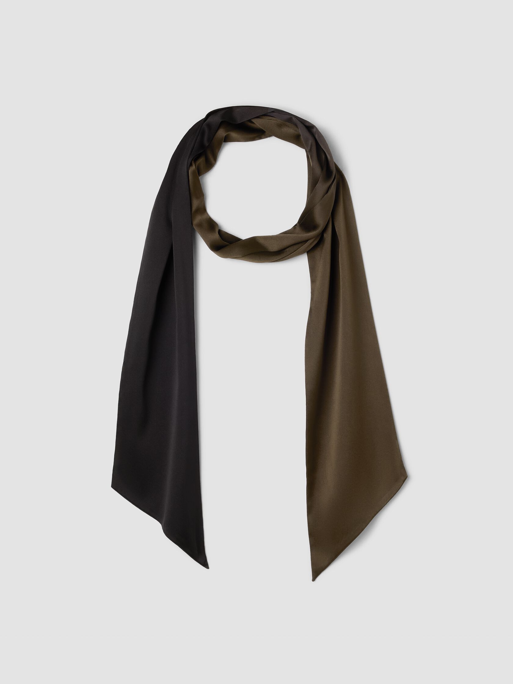 Ombré Silk Charmeuse Double Tie Scarf