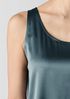 Stretch Silk Charmeuse Scoop Neck Tank