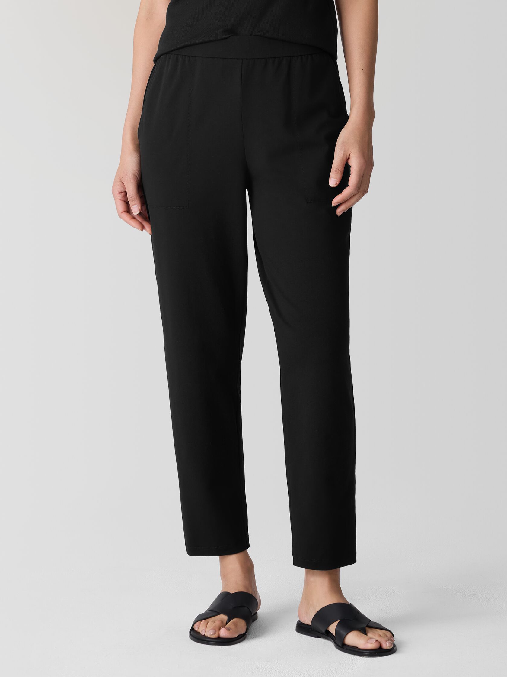 Pima Cotton Stretch Jersey Tapered Pant