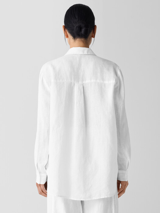 Organic Handkerchief Linen Classic Collar Shirt