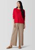 Organic Linen Cotton Cord Crew Neck Top