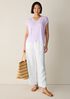 Organic Linen Jersey V-Neck Tee