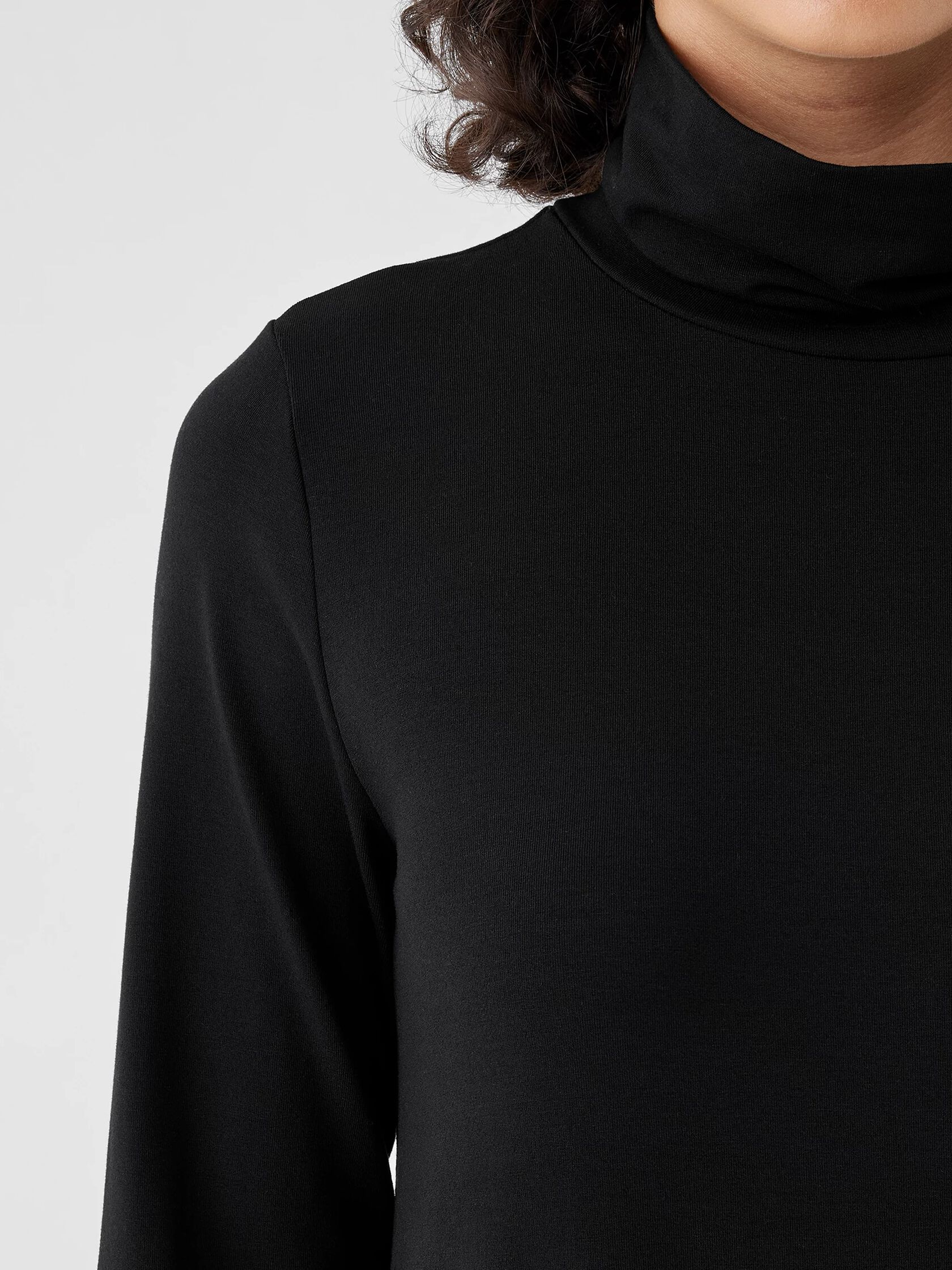 Stretch Jersey Knit Scrunch Neck Dress