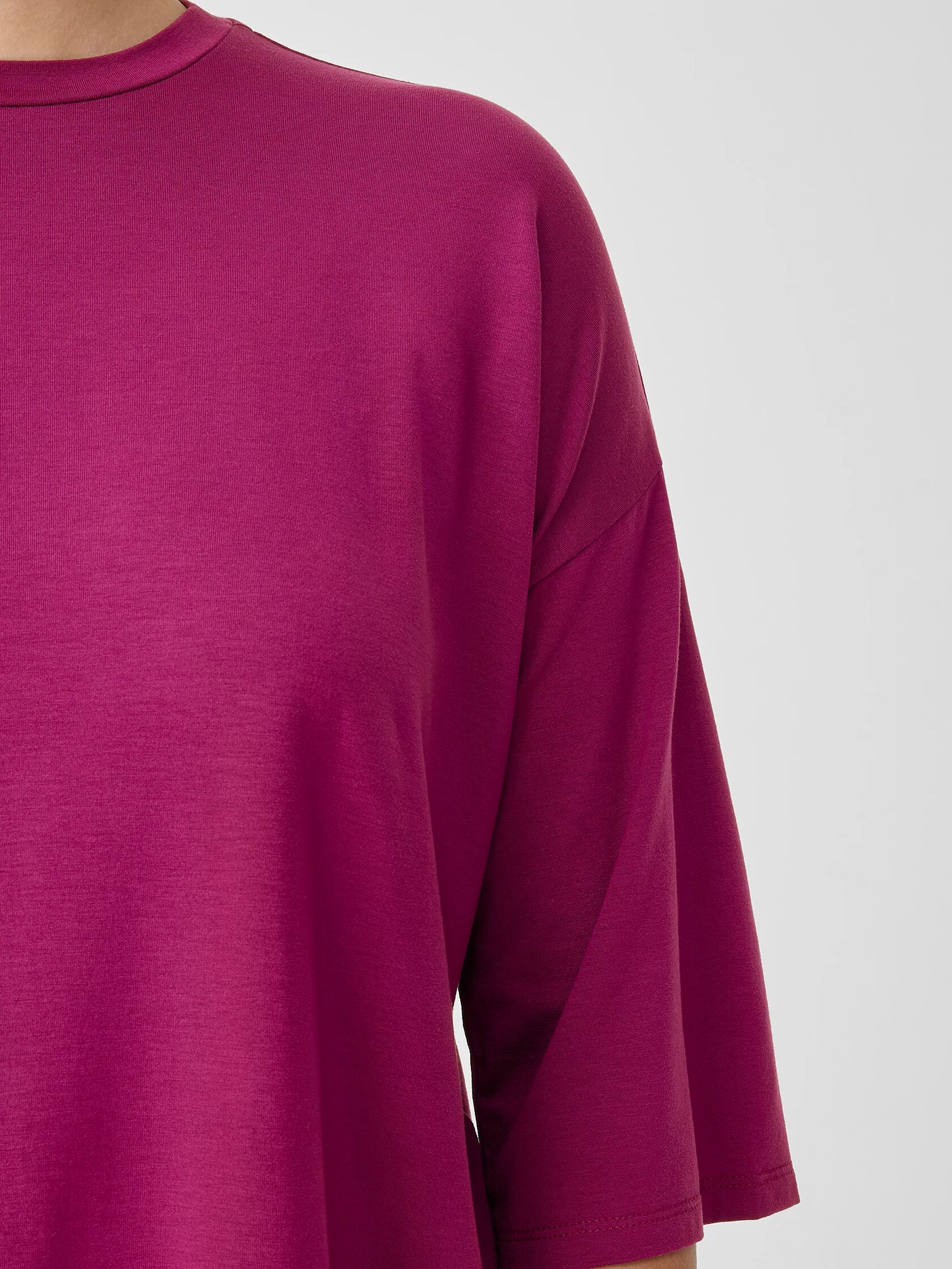 Fine Jersey Column-Sleeve Top