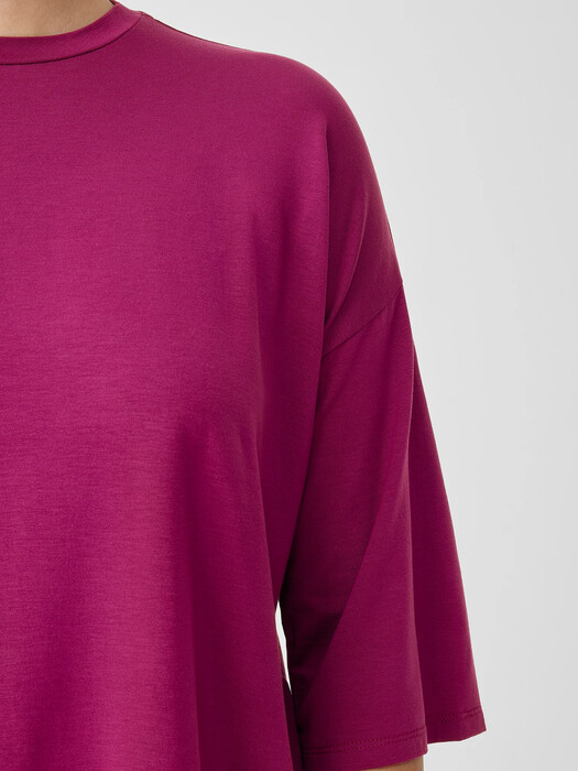 Fine Jersey Column-Sleeve Top