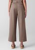 Stretch Cotton Twill Wide-Leg Trouser Pant