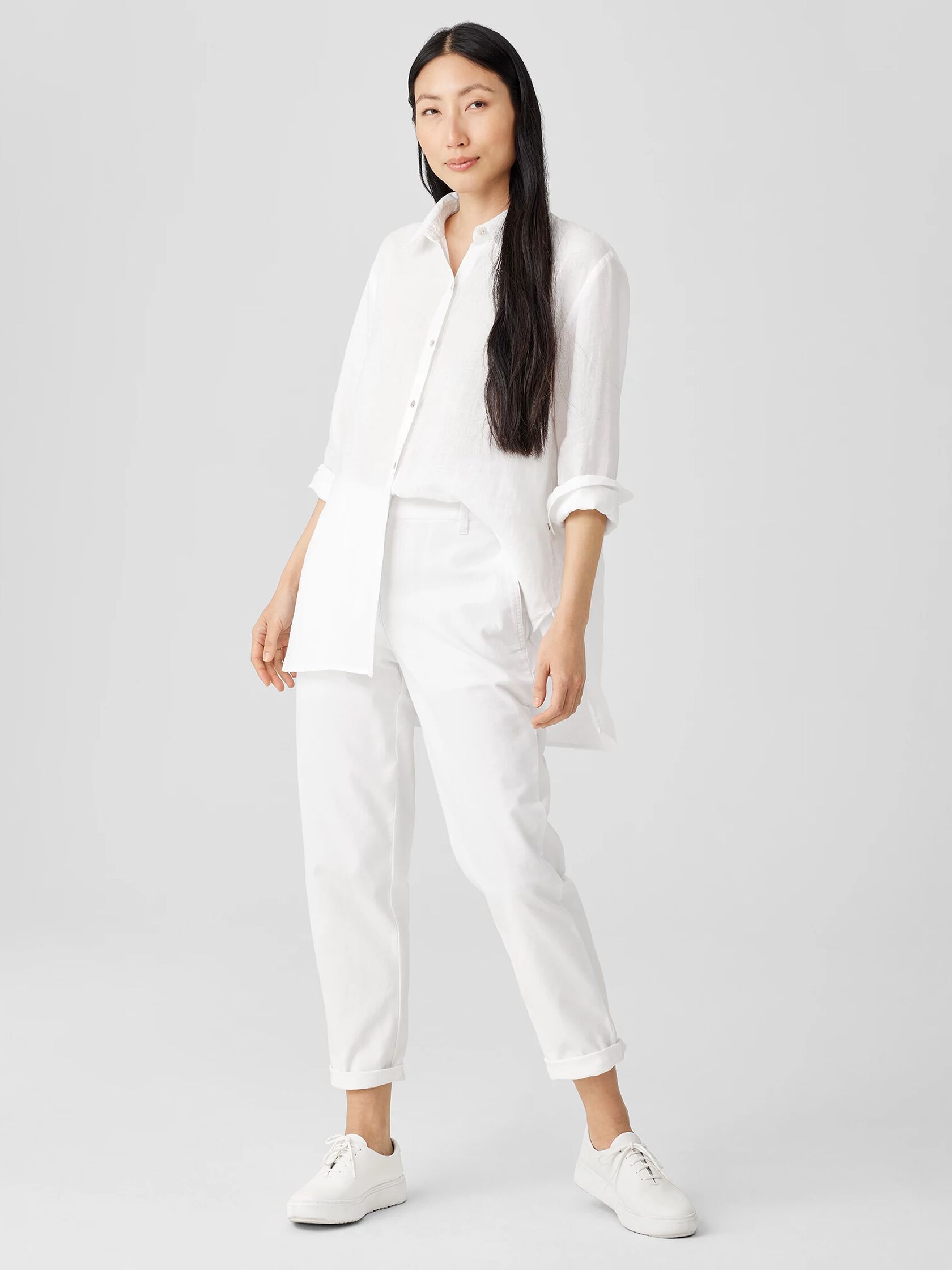 Cotton Hemp Stretch Tapered Pant